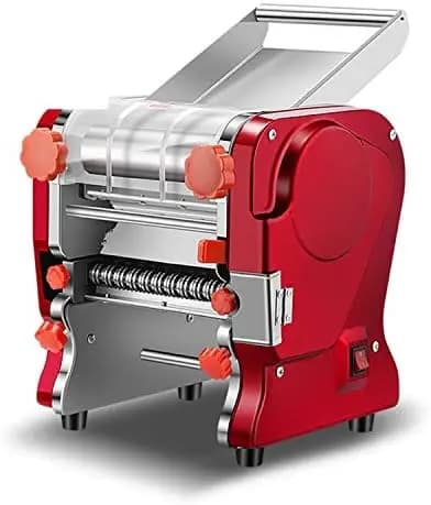 Macchina Elettrica per Pasta e Sfogliatrice per Noodle, in Acciaio Inossidabile con Doppio Taglierino, Macchina Automatica per Pasta da 3/9mm per Uso Domestico e Commerciale
