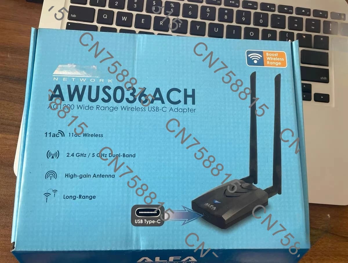 Supporta Raspberry Pi, scheda di rete consigliata ufficialmente per Kali Linux, per ALFA AWUS036ACH RTL8812AU