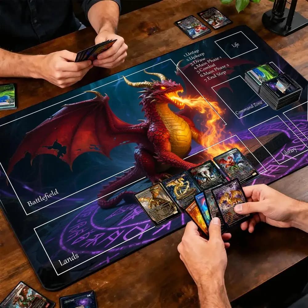 Fantastico tappetino per mouse da ufficio con supporto per il polso, tappetino da scrivania per giochi MTG tcg, tappetino da scrivania antiscivolo, tappetini per mouse da gioco, tappetino da gioco
