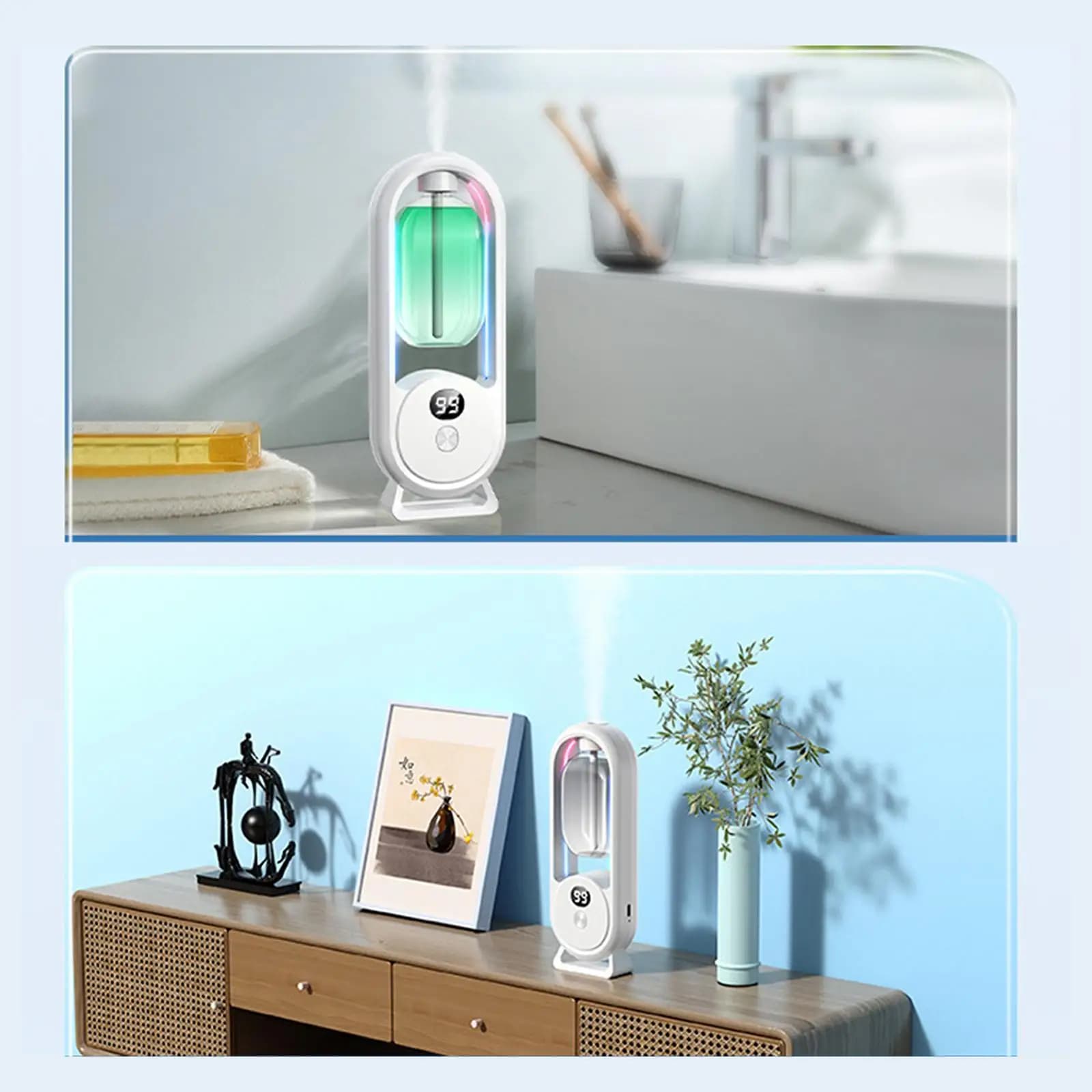 Essential Oil Diffuser Waterless Diffuser Portable Perfume Scent Diffuser for Living Room Large Room Toilet Home
