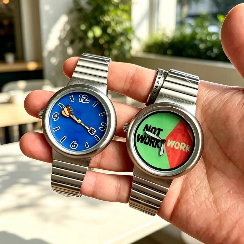 Funny Office Humor Men Watch Creative Work Not Work Dial Minimalist Quartz Watch Unique Fashion Reloj Relogio Masculino 2026