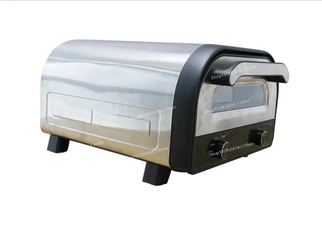 Forno per pizza elettrico professionale domestico ed esterno da 2400 W, riscaldato su entrambi i lati a 450 gradi Celsius con pietre per pizza