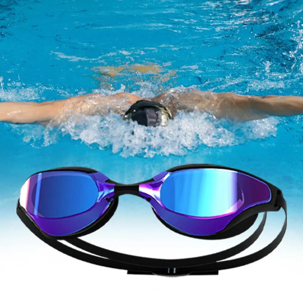 Electroplated Swimming Goggles Silicone Swimming Goggles Adults Electroplating Swim Goggles Waterproof Anti-fog Silicone Seal