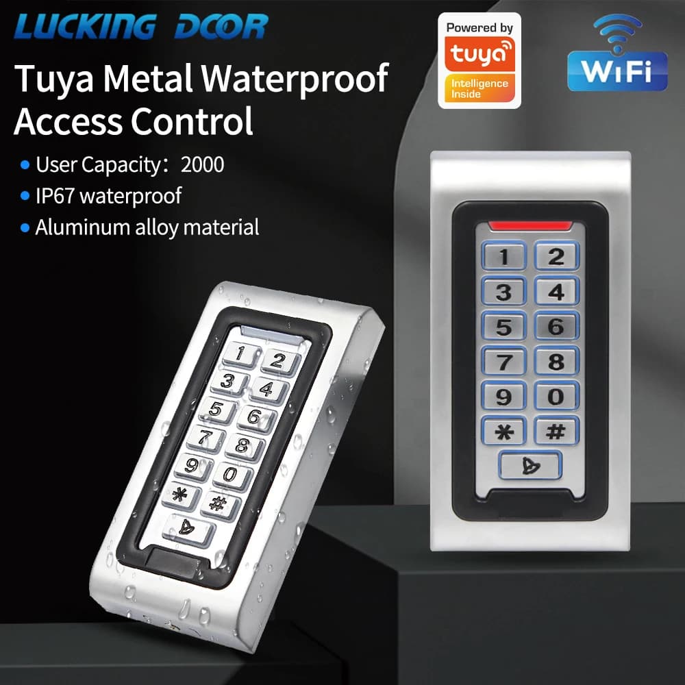 Esterno IP68 Impermeabile WiFi Tuya App Controllo accessi Tastiera interamente in metallo S601-Wifi Smart Door Lock Controller di accesso RFID Apri