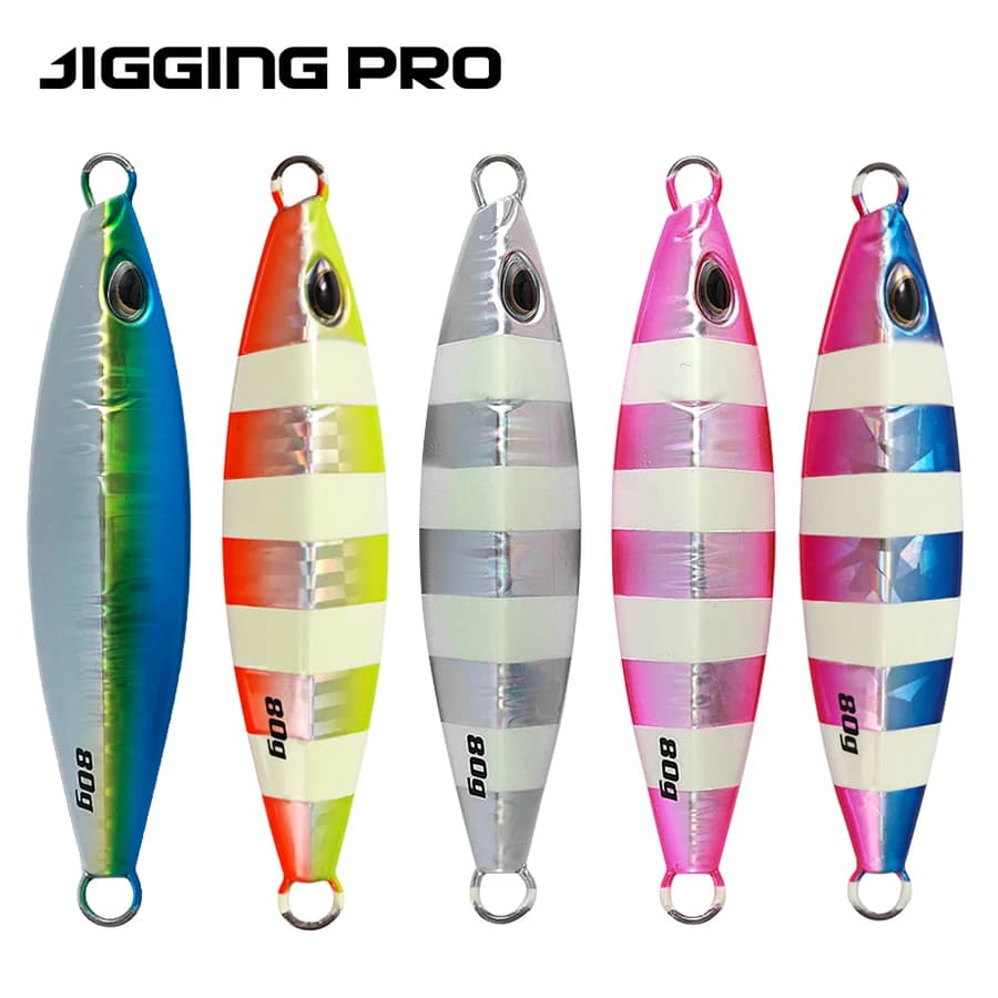 JIGGINGPRO Jig to Lento Pass 60g 80g 100g Sea Fishing Recall Glow Metal Jig Offshore Casting Jigging Artificial baits
