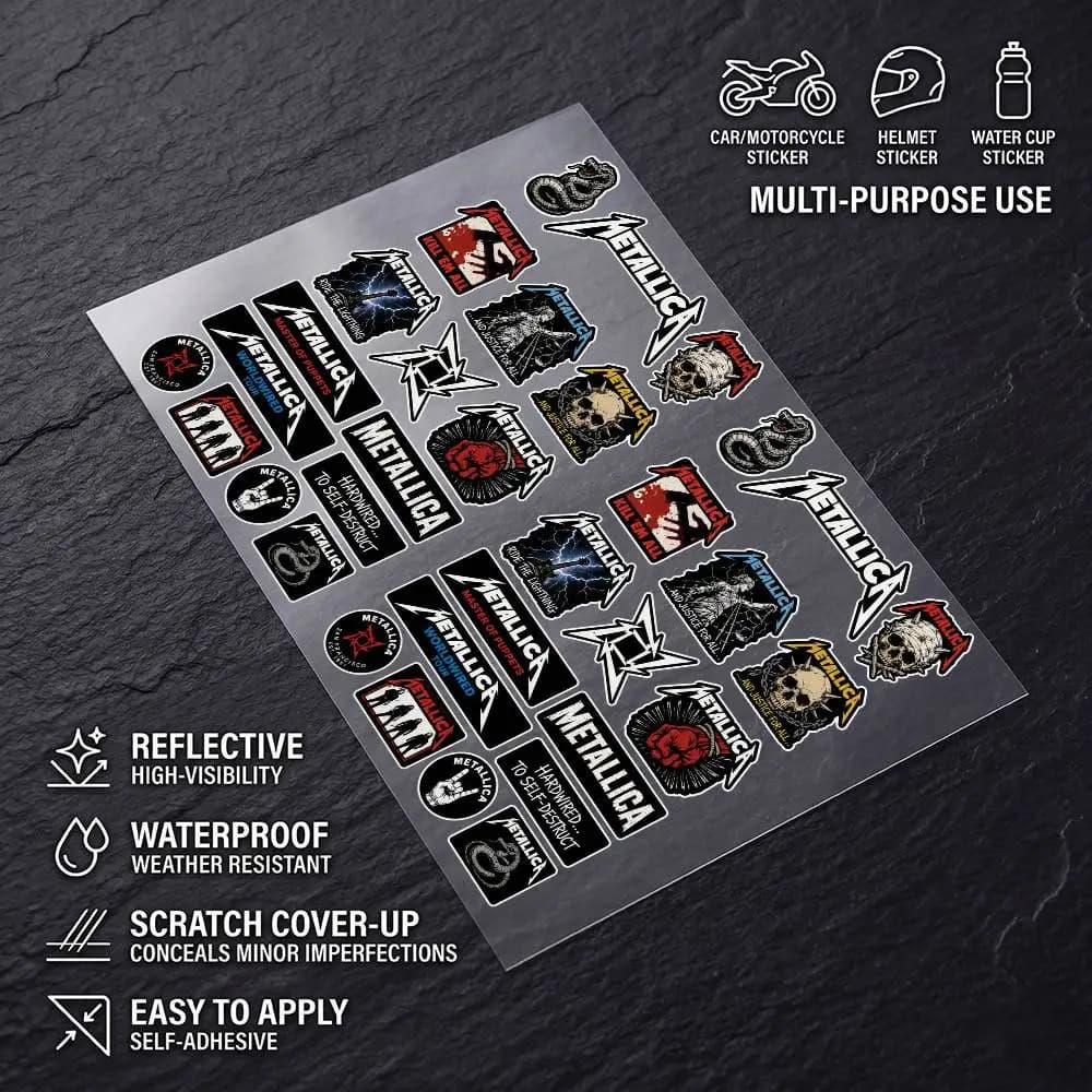 M-mEtAlLiCa-A Safety Reflective Waterproof Auto Decal Scratch Cover Stickers Universal For Bike Helmet Mug Refrigerator