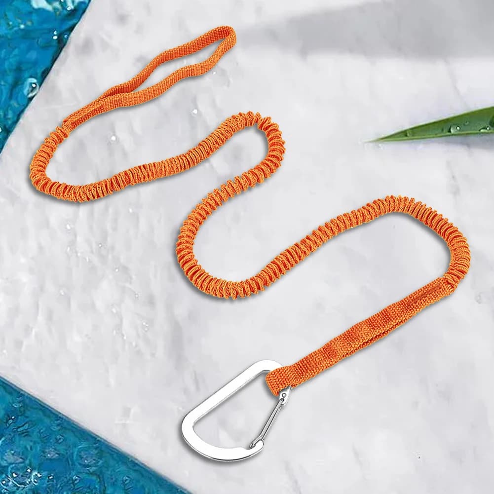 Corda per Pagaia da Kayak Regolabile ed Elastica, Laccio Avvolgibile Estensibile per Canoa, Pesca e Nautica