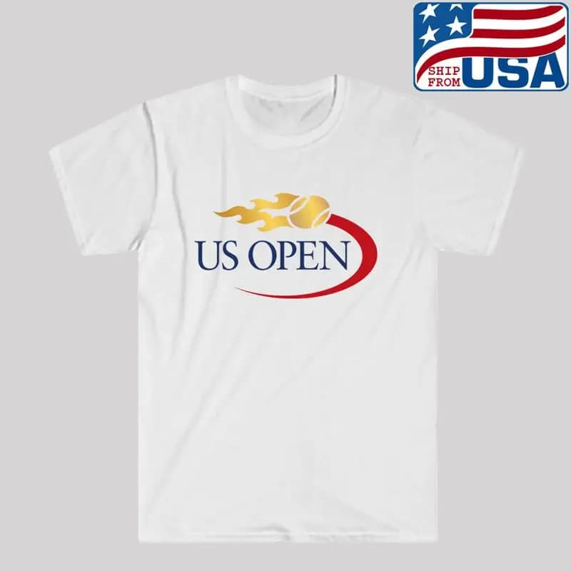 Men's white t-shirt US Open Tennis Grand Slam size from S to 5XL
