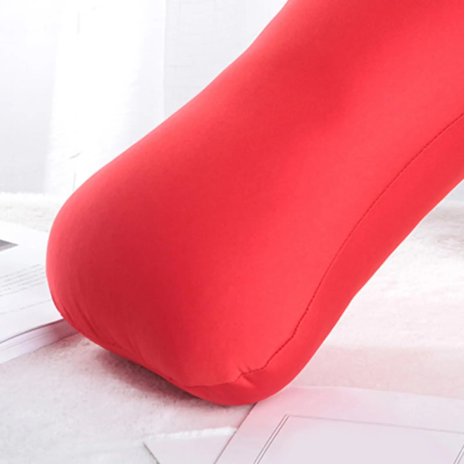Cuscini Rettangolari con Microsfere, Supporto per il Collo Portatile per Viaggi Lunghi, per Casa, Ufficio, Sonno, Arredamento e Comfort