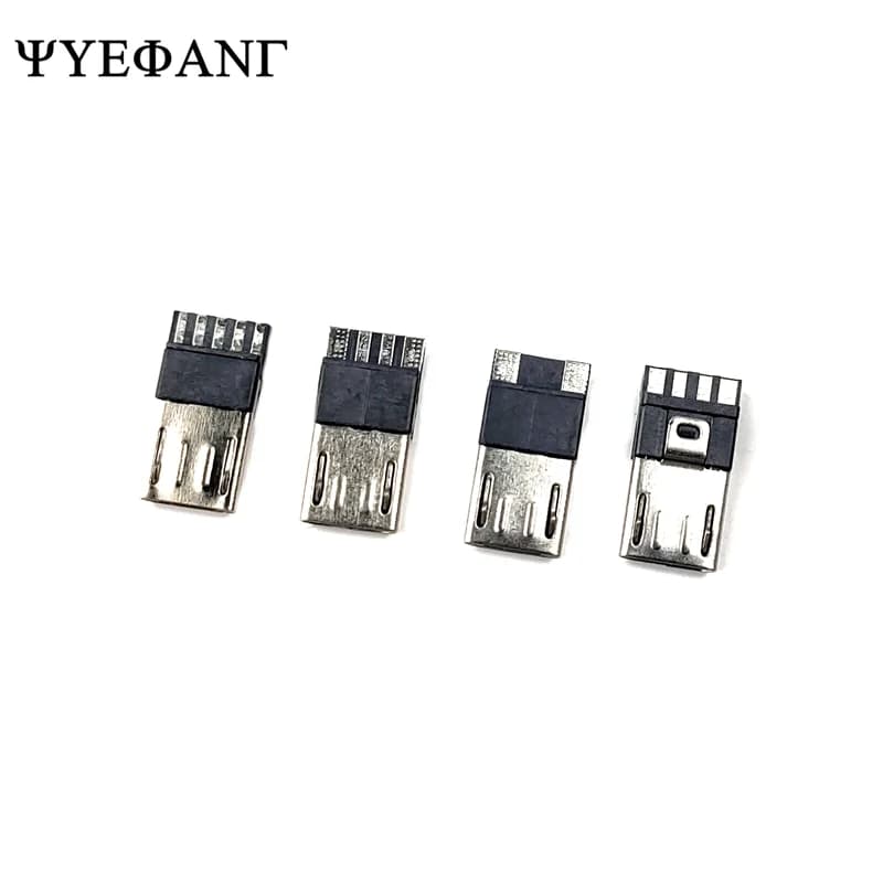 10 pz/lotto 2P/4P/5Pin Micro USB Martinetti Spina USB Maschio Connettore Porta Martinetti Coda Spina Terminali Per Samsung Huawei FAI DA TE