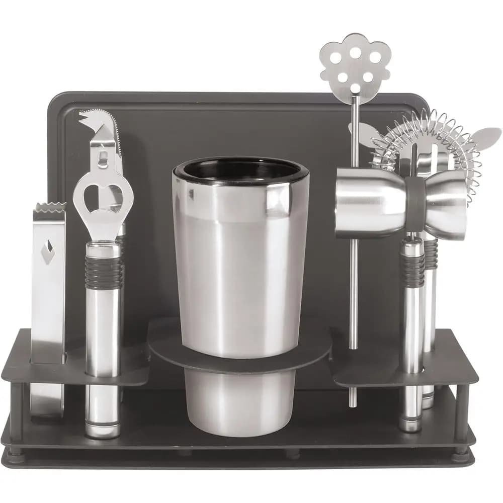 Set da Cocktail Premium in Acciaio Inossidabile da 10 Pezzi con Utensili da Bar