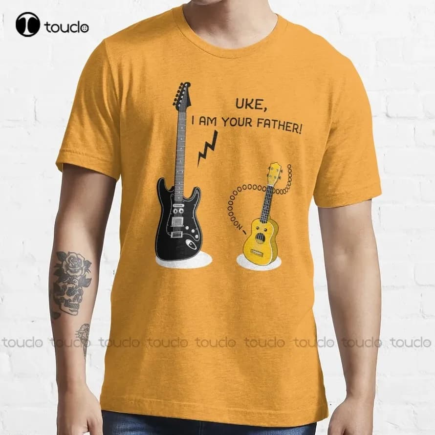 Uke Sono il tuo padre! Ukulele Uke Chitarra elettrica Maglietta musicale nera Camicia pirata Personalizzata Aldult Teen Moda unisex Divertente