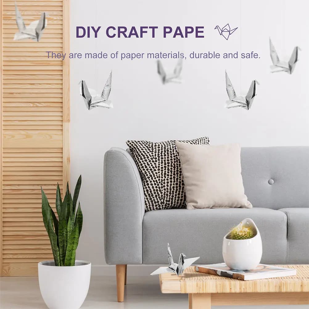 100Pcs Pearl Origami Paper DIY Square Folding Paper for Kids Creative Arts and Crafts Projects School Student Supply