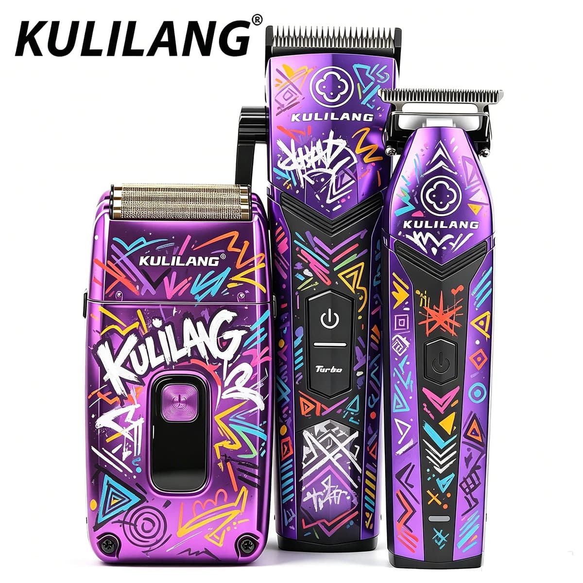 KULILANG Professional R55F R11F Gradient Clipper con lama FADE placcata in titanio, tagliacapelli per parrucchieri, rasoio elettrico con 3 lame