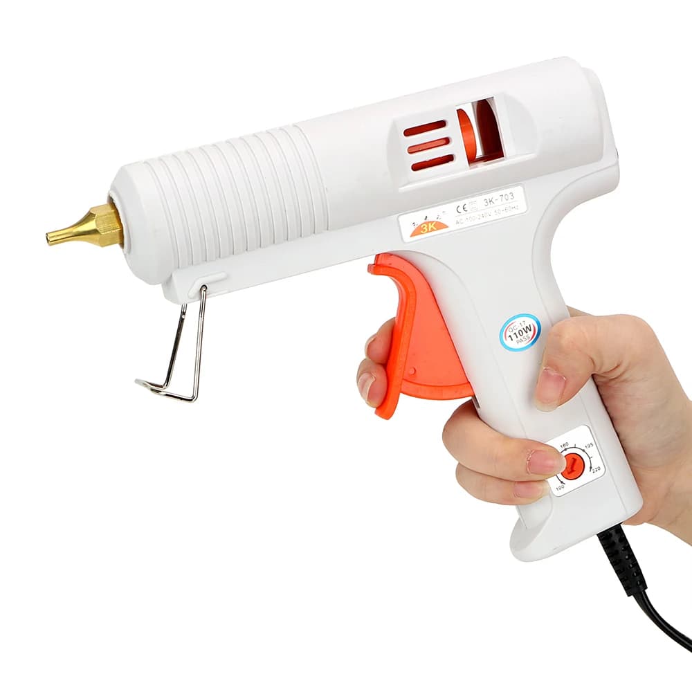 Pistola per colla a caldo Temperatura regolabile 100 ℃ -220 ℃ Diametro bozalzo 11 mm Temperatura costante Riscaldamento Strumento di riparazione artigianale 110 W