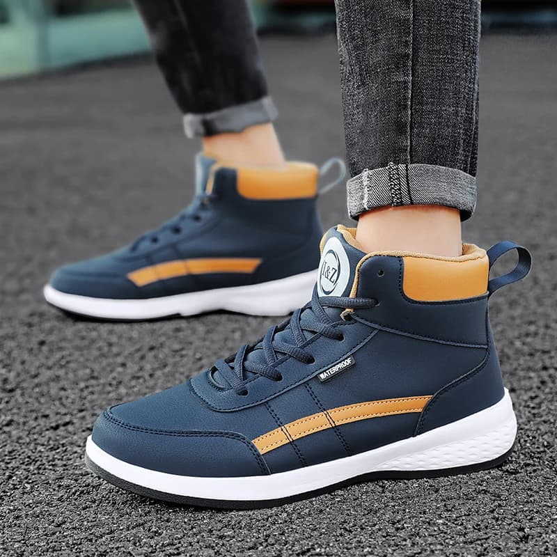 MAEDEF Scarpe da uomo Primavera Autunno Scarpe da ginnastica impermeabili da passeggio Moda per il tempo libero all'aperto Scarpe sportive comode in pelle antiscivolo