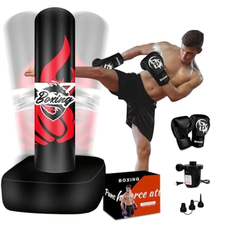 70 inch independent boxing bag for adults and adolescents with boxing gloves and electric air pump ideal for kickboxing MM training