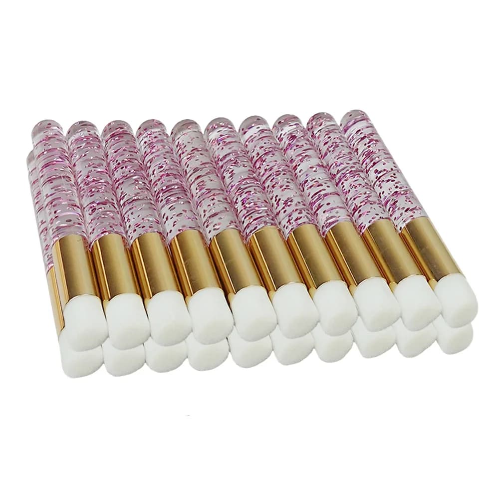 50/100pcs Spazzole per la pulizia delle ciglia per estensioni delle ciglia Glitter Shampoo per ciglia Spazzole Strumenti per il trucco per la pulizia dei pori del naso