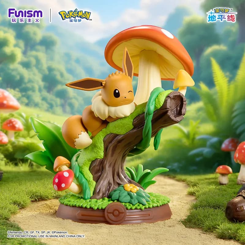 Autentica Scatola a Sorpresa Pokemon Enjoy Eevee V3, Statuetta Carina di Eevee, Modellino da Collezione Anime, Giocattoli e Regali a Tema Anime