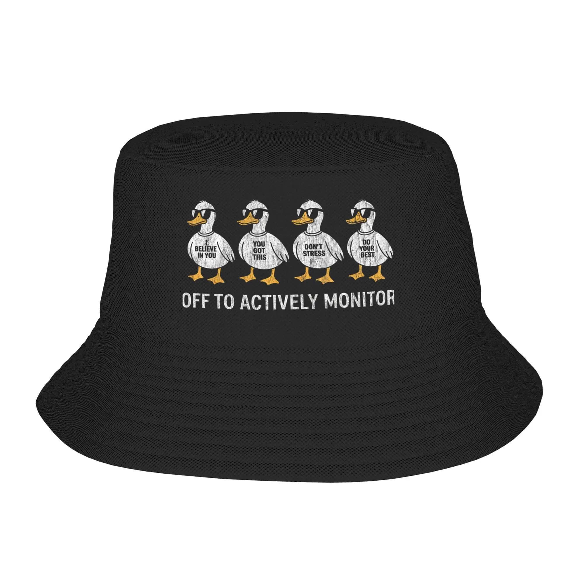 Cappello da Pescatore con Visiera Stile Coreano per la Monitoraggio Attivo del Giorno di Prova degli Insegnanti, con Meme del Procione - Cappelli da Caccia e Berretti con Visiera dal Design Unico