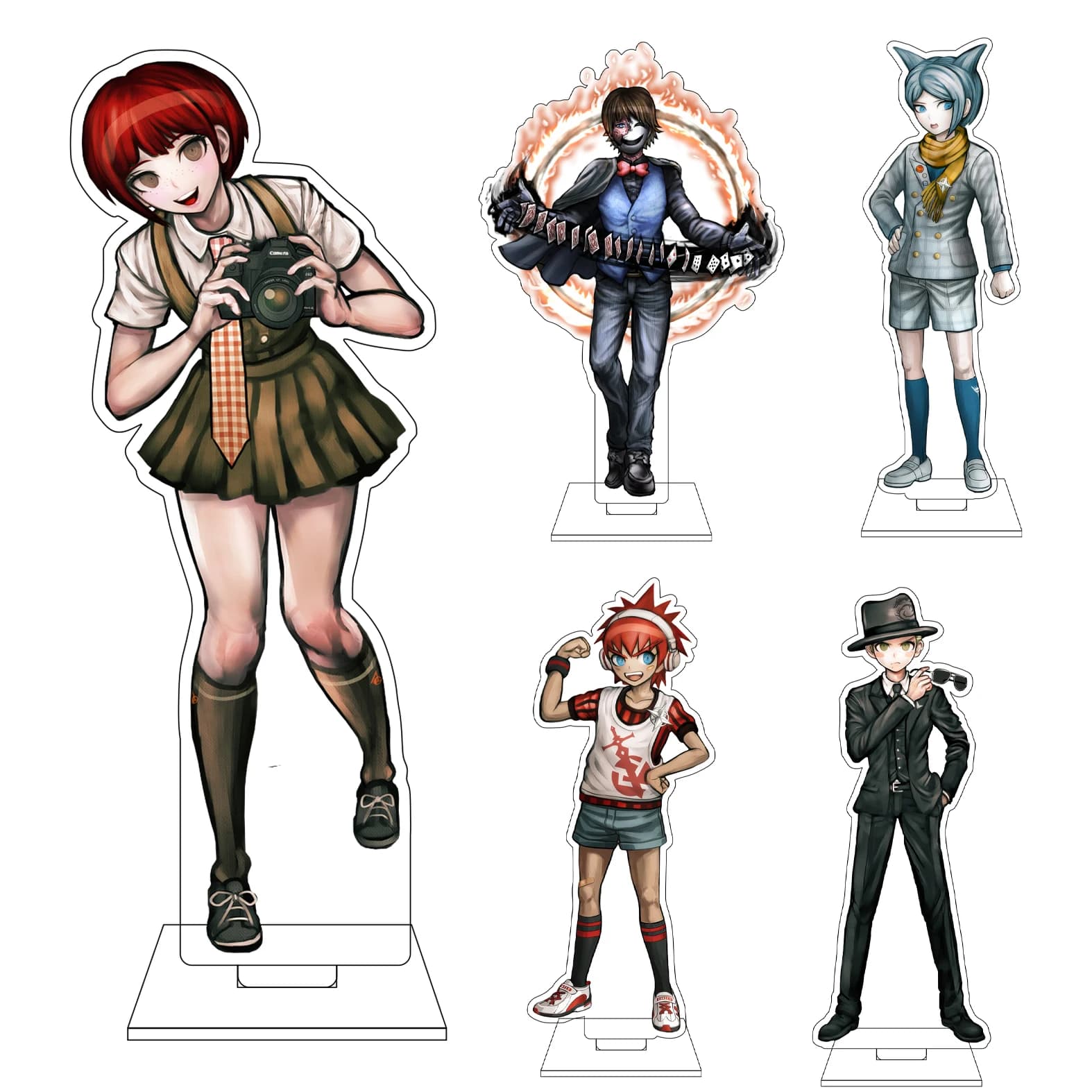 Statuetta in Acrilico da 16CM Anime Danganronpa Cosplay, Supporto per Figurine Naegi Makoto, Maizono Sayaka, Genocider Syo, Ornamenti e Regali