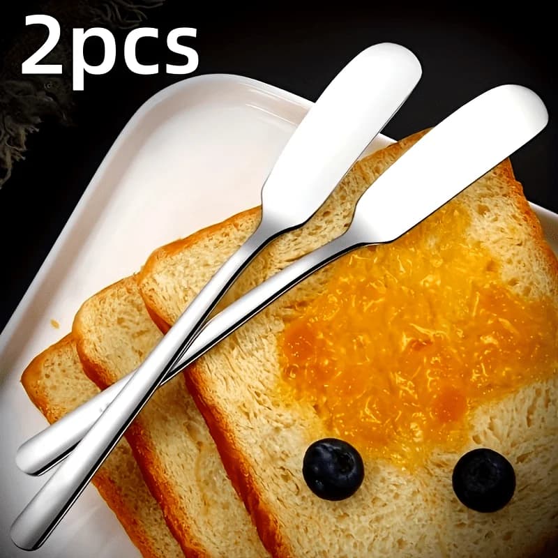 Stainless Steel Butter Spreader Knife, Multipurpose Jam Cream Cheese Spread Knife Breakfast Kitchen Utensil