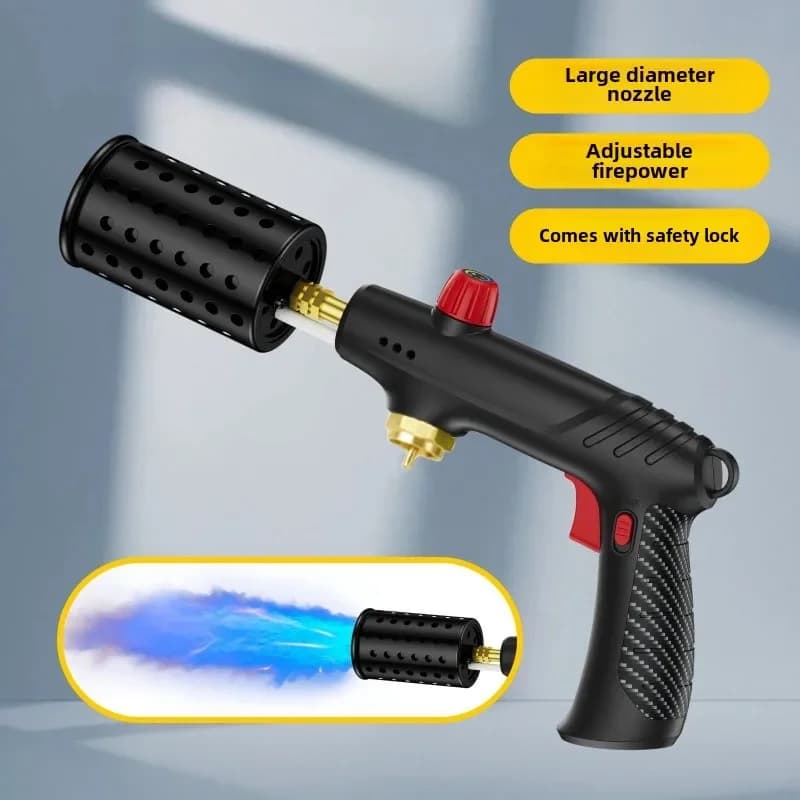 Forte potere di fuoco Spitfire Pistola Ugello di spruzzo di grande calibro Accendino a gas antivento Blocco di sicurezza Accenditore da cucina per barbecue all'aperto