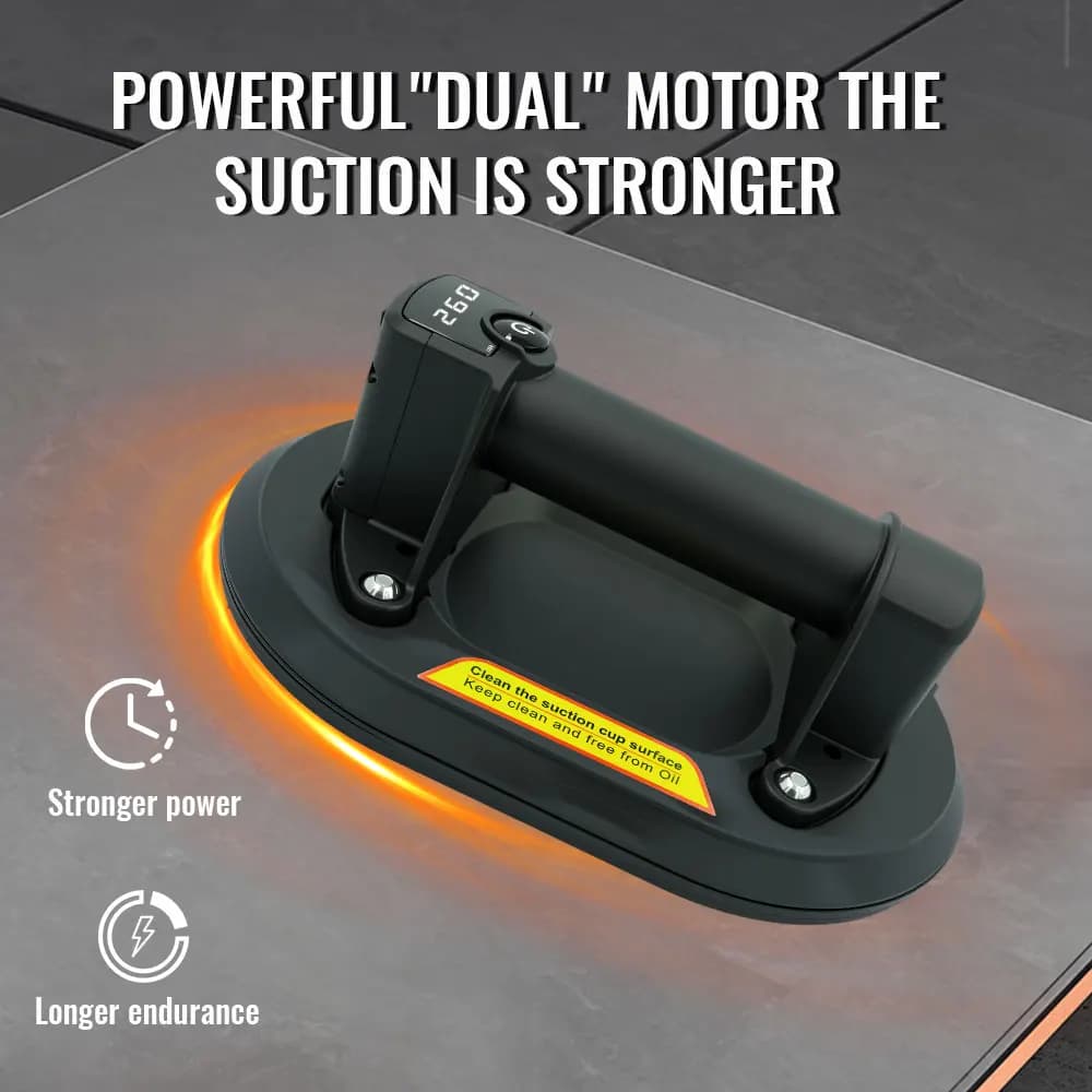 260KG Load Large Electric Vacuum Suction Cup Display Heavy-Duty Hand-held Strong Suckers Air Pump Granite Glass Tile Lifter
