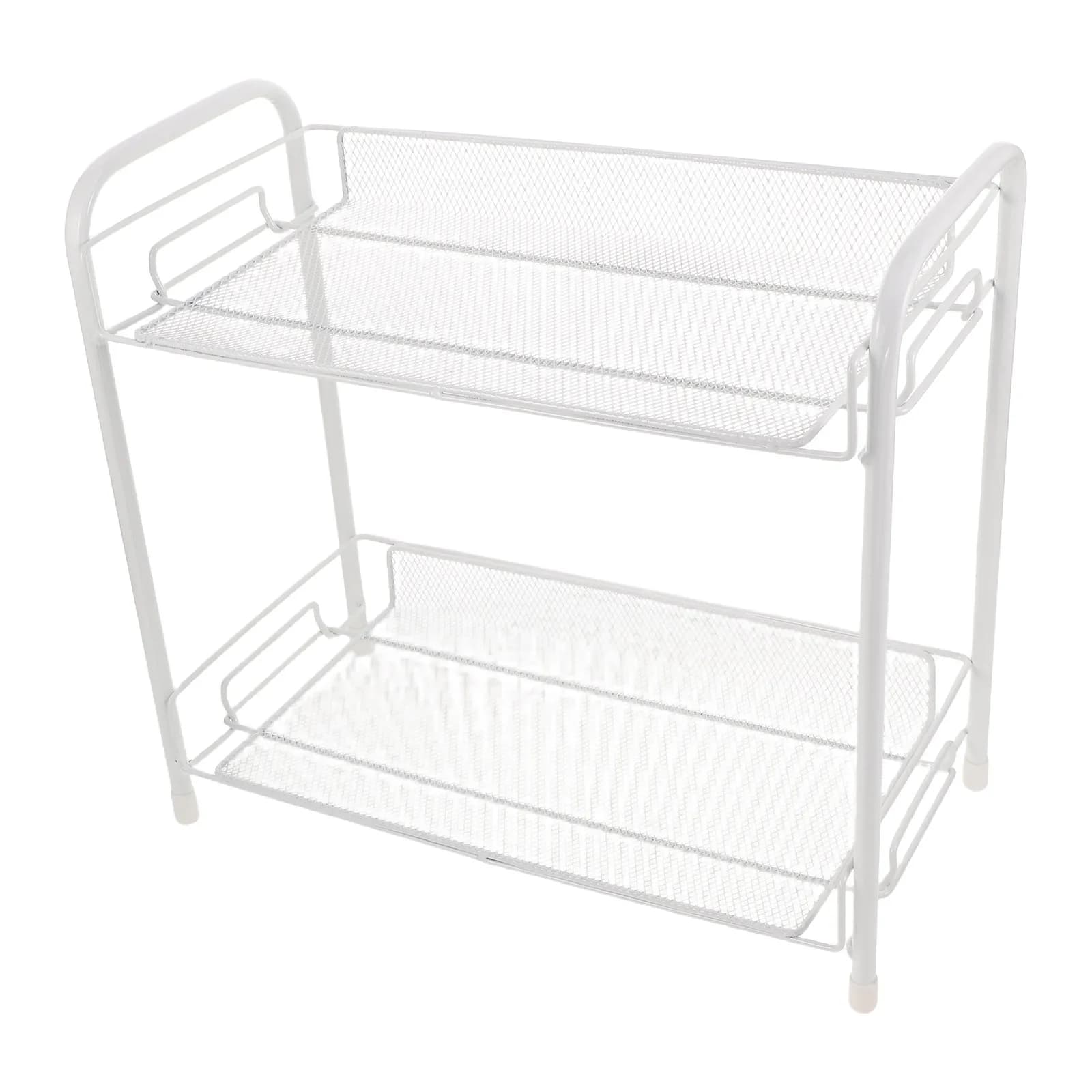 Portaspezie da Cucina, Organizzatore per Condimenti da Bancone, Portabottiglie, Scaffale da Tavolo a Doppio Livello