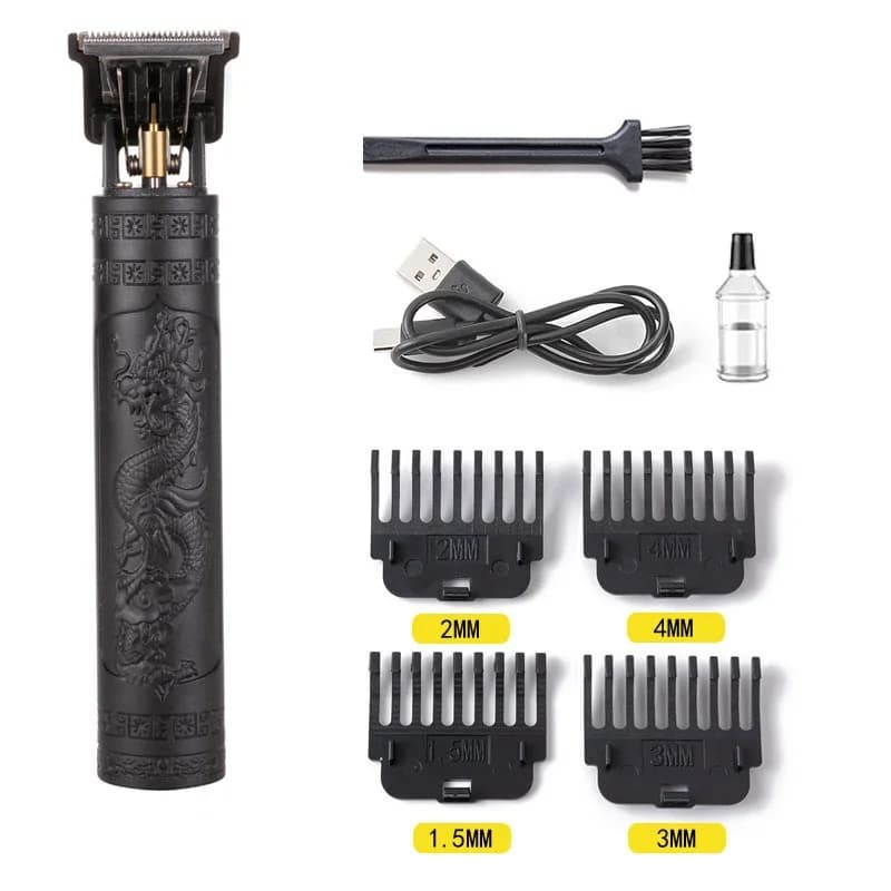Tagliacapelli Professionale T9 Vintage Senza Fili - Regolabarba Elettrico da Uomo e Accendino (Offerta Speciale)