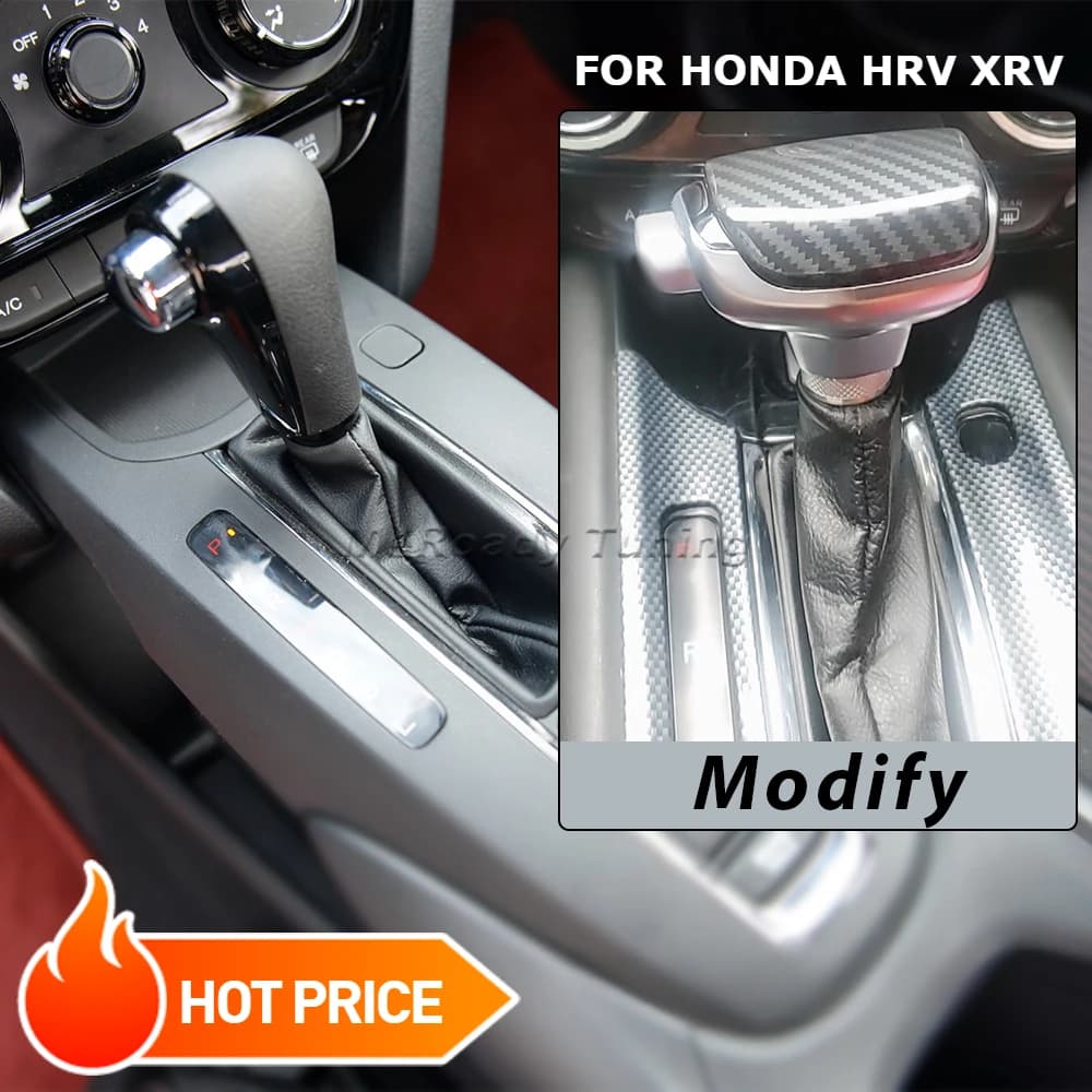 Carbon Fiber Painted Auto Gear Stick Shift Knob Lever Head Joystick FOR HONDA XRV 2015 2016 HRV 2021 2022 Car Accessories