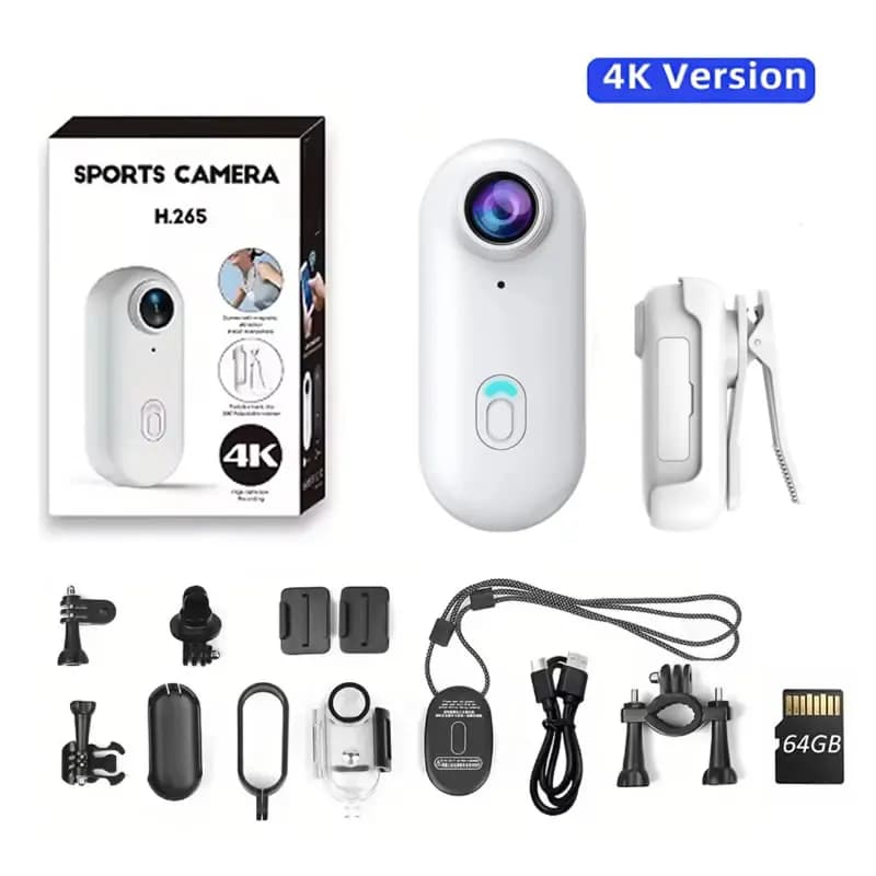 Action Camera Sportiva 4K UHD, Mini Video Camera Pocket, Camera for Photography and Videography, Wireless WiFi, Action Camera for Vlog