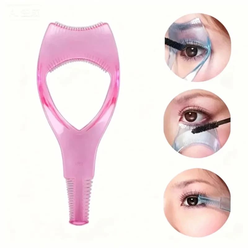 1-3pcs 3 In 1 Eyelash Tools Makeup Mascara Shield Guard Curler Applicator Comb Guide Card Makeup Tool 3 Colors Beauty Tool
