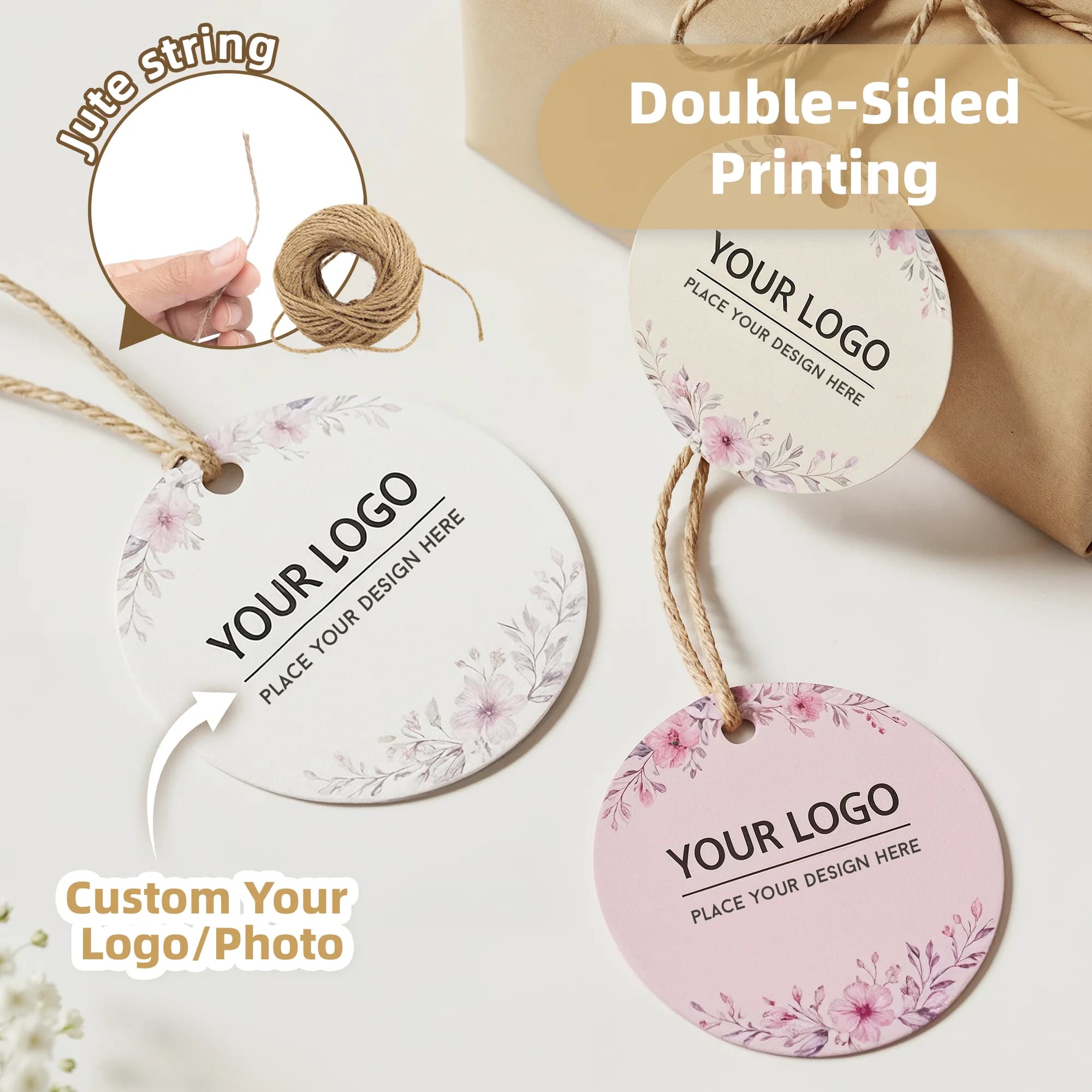 Etichette da appendere personalizzate Etichette per vestiti Etichette da appendere in carta rotonde personalizzate per articoli fatti a mano fai-da-te per decorazioni di nozze regalo di San Valentino