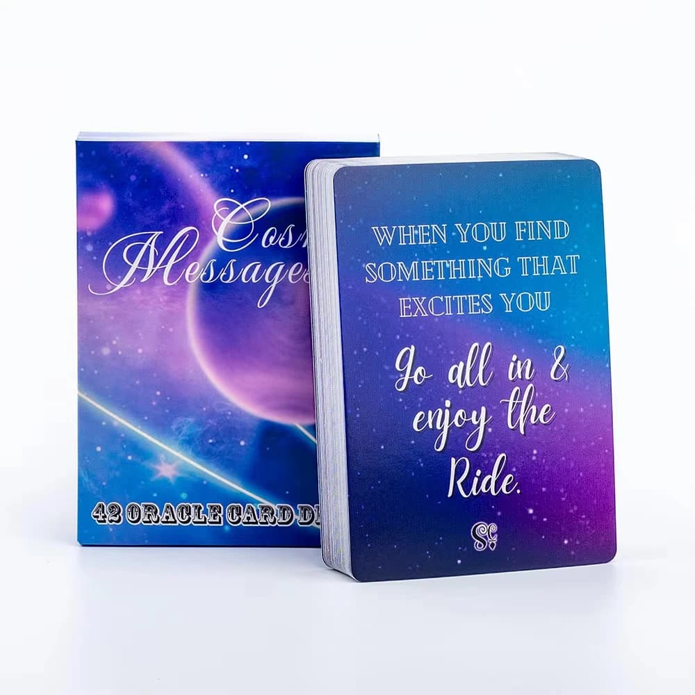 Gioco da tavolo premium Messaggi cosmetici 42 Mazzo di carte Oracle Twin Flame Love Message Visioni inglesi Divinazione Edizione 10,3 * 7,3 cm