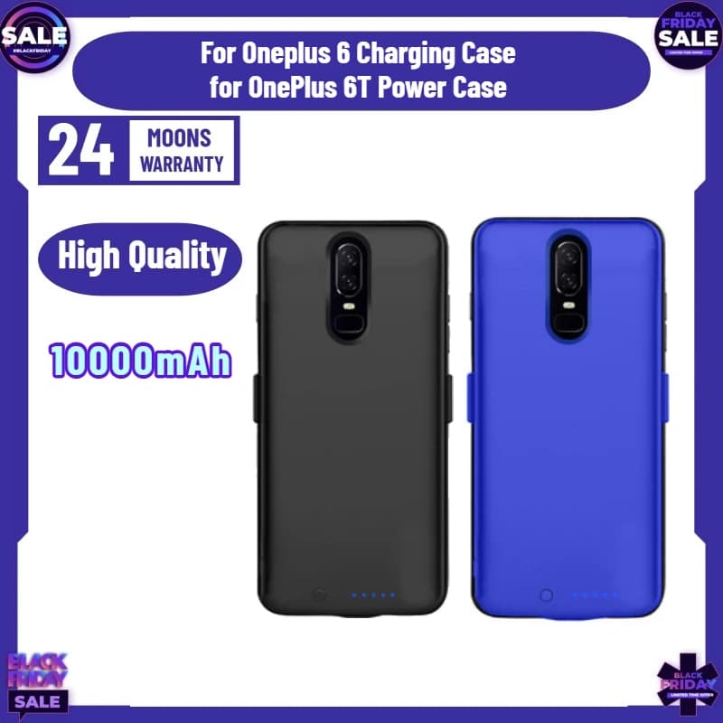 External Battery Cases 10000mAh Portable Charger Power Bank Cover for Oneplus 6 Charging Case for OnePlus 6T Power Case