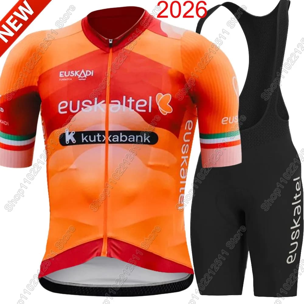 Complete with Cycling Euskaltel Team 2026, Maglia e Pantaloncini con Bretelle, Clothing from Bici di Strada, MTB, Ropa Maillot, Euskadi Spagna