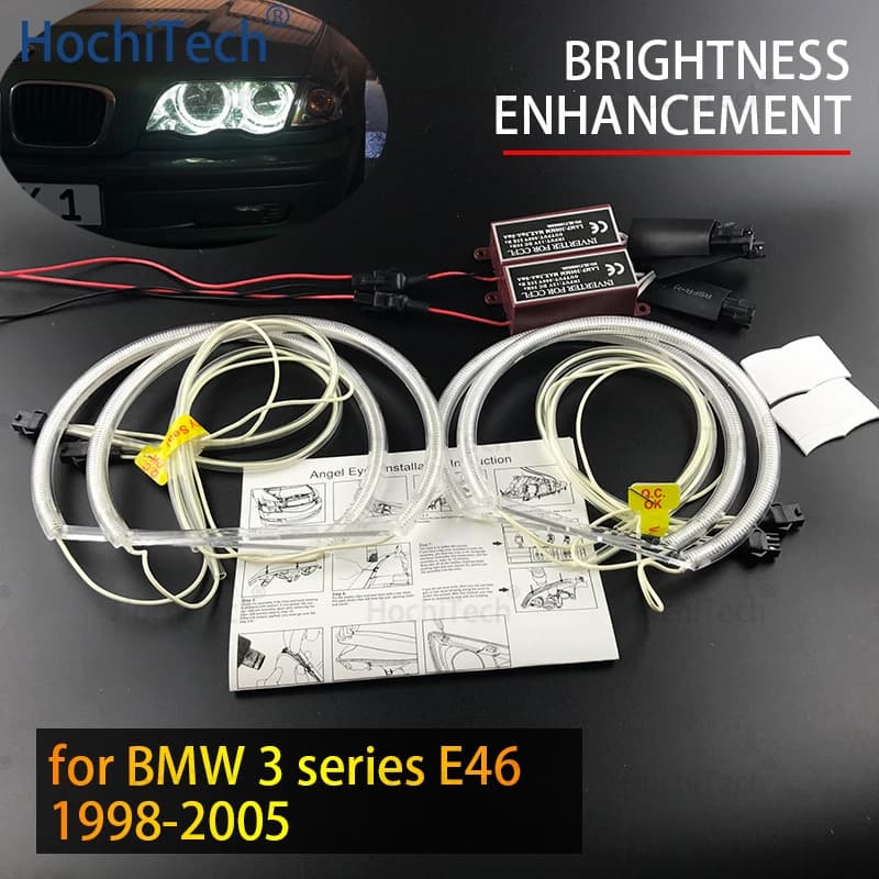 Per BMW Serie 3 E46 1998-2005 316i 318i 320d 320i 323i 325i 328i Demon Eye Alta Qualità CCFL Angel Eyes Kit Anello Bianco