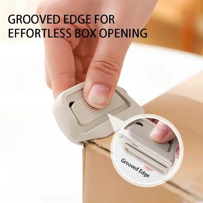 2025 New Magnetic Box Cutter - Retractable Utility Knife with Ceramic Blade, Suitable for Kids, Home and Office Use, Cardboard C