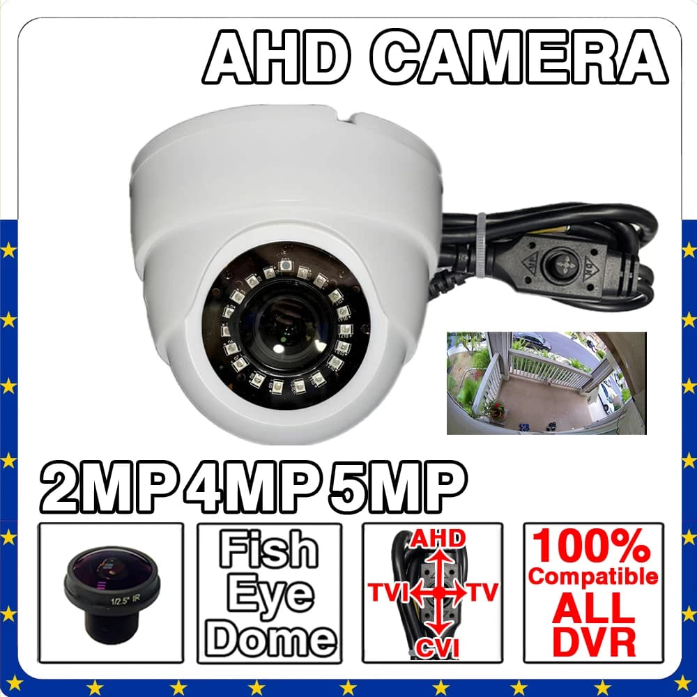 170 ° Camera Overview to Fish Eye 4K Ultra HD 8MP 5MP 1080P CVBS TVI CVI 4in1 AHD with OSD Menu for Internal Security Surveillance