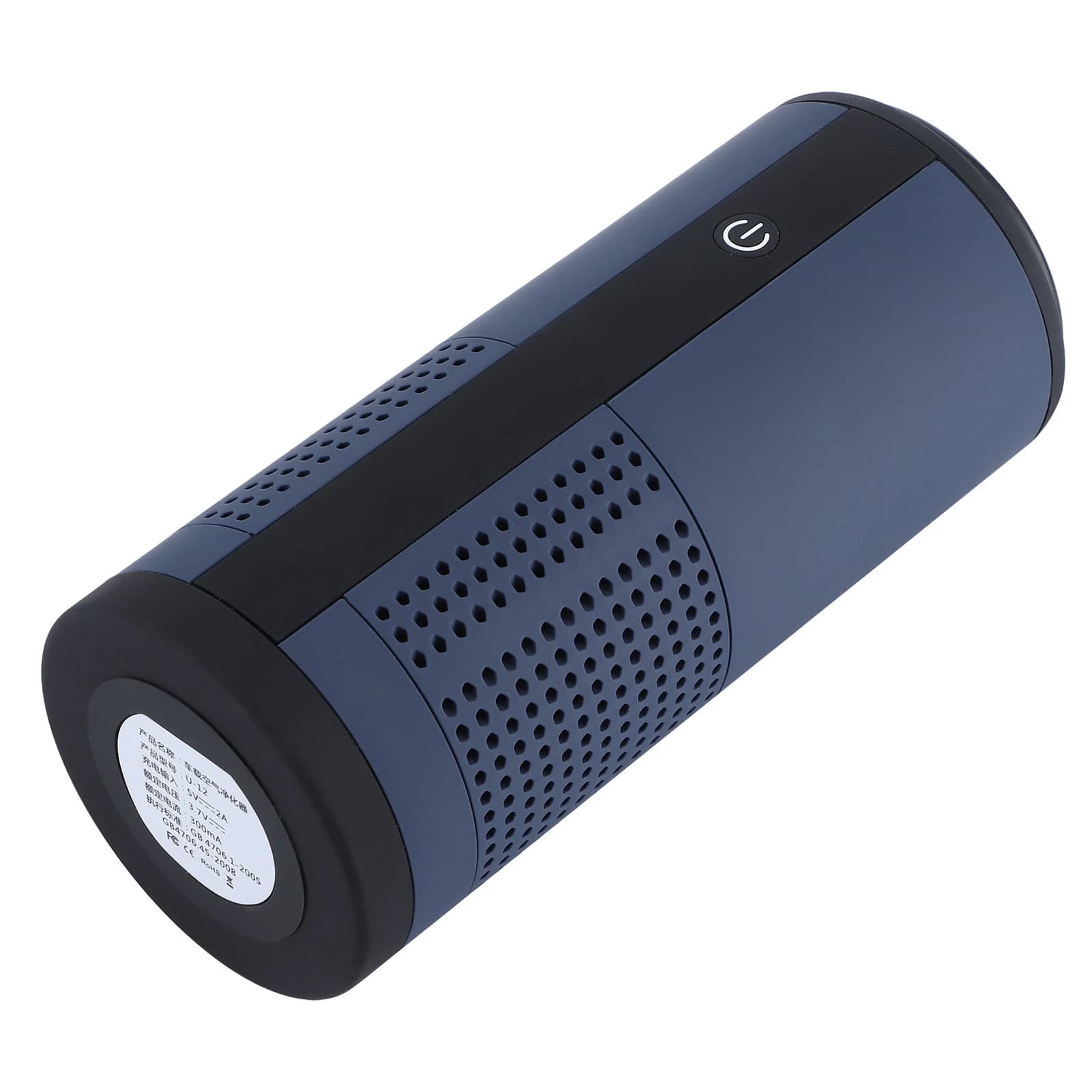 Portable Car Air Purifier Ion Negative Deodorant for environments with USB Charging Navy Blue Oddour Removal Device
