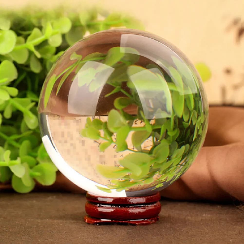 Sfera di Cristallo Solida 60mm, Oggetto di Scena per Fotografia, Sfera in Vetro Decorativa per Meditazione, Esposizione per Casa e Ufficio