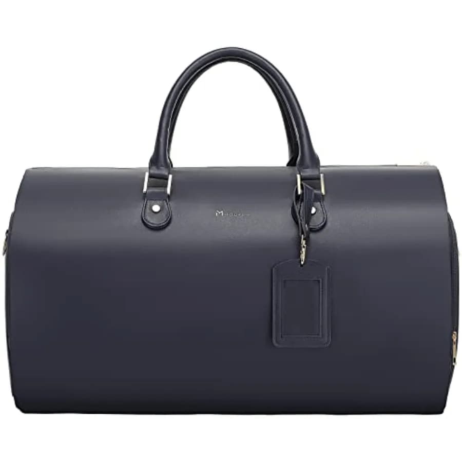 Borsa Porta Abiti Convertibile in Pelle per Donna con Tracolla, Borsa da Viaggio 2 in 1 in Pelle PU, Valigia Appendibile per Abiti