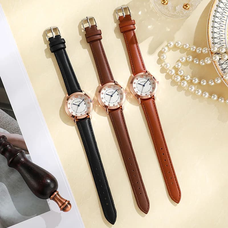 Orologio da Polso al Quarzo Vintage da Donna con Calendario, Design Rotondo di Lusso, Elegante Orologio da Polso per Ragazze, Vendita all'Ingrosso