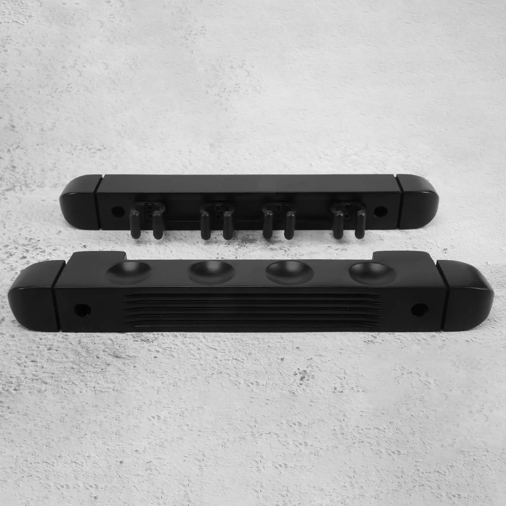Portastecche da Biliardo a Muro in Legno Massello con 4 Fori, Supporto per Stecche da Biliardo con 6 Clip, Accessori per Biliardo