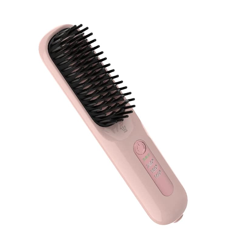 Spazzola per lisciare i capelli agli ioni negativi, 360 ° Denti flessibili, calore rapido con 3 temperature regolabili, protezione sicura antiscottatura