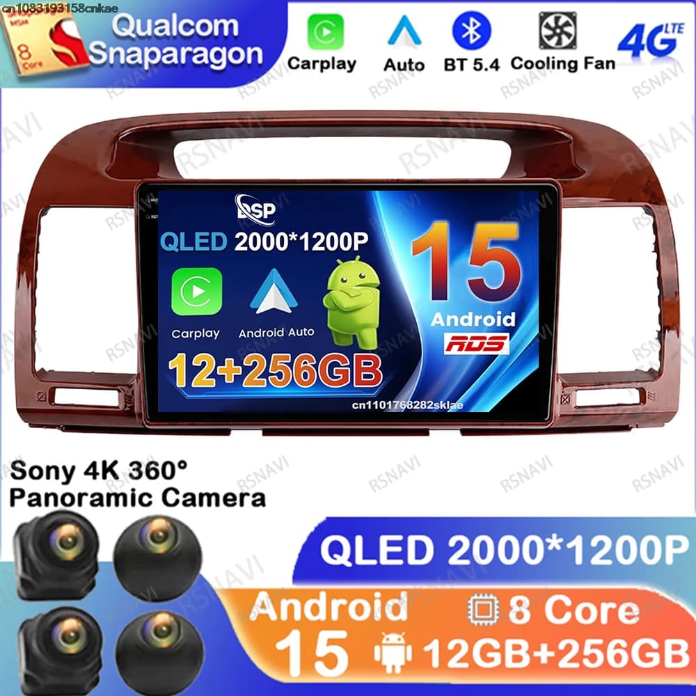 Autoradio Android 15 Per Toyota Camry 2002 2003-2005 2006 Mercedes W204 Supporto per telefono Deodoranti per auto Parkside H7 Led Jdm