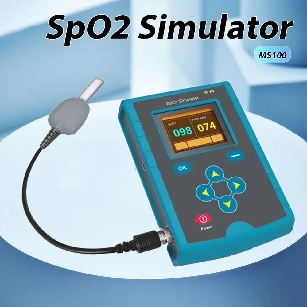 SpO2 Pulse Oximeter Simulator Accuracy Oxygen Saturation Simulation Tester MS100
