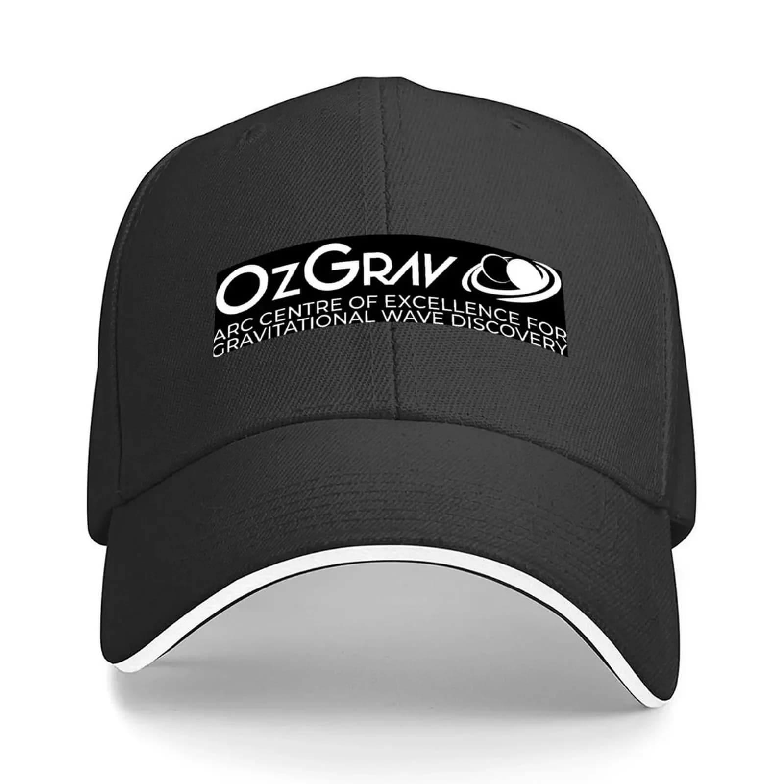 New OzGrav Logo - White Flat With Text Baseball Cap New Hat Beach Bag Sunscreen Wild Ball Hat Women's Golf Wear Men's