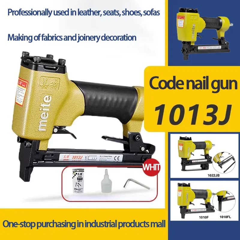Industriale MeiTe 1013J 1010F pistola sparachiodi pneumatica naso lungo tappezzeria cucitrice Brad chiodatrice per mobili per la lavorazione del legno divano armadio
